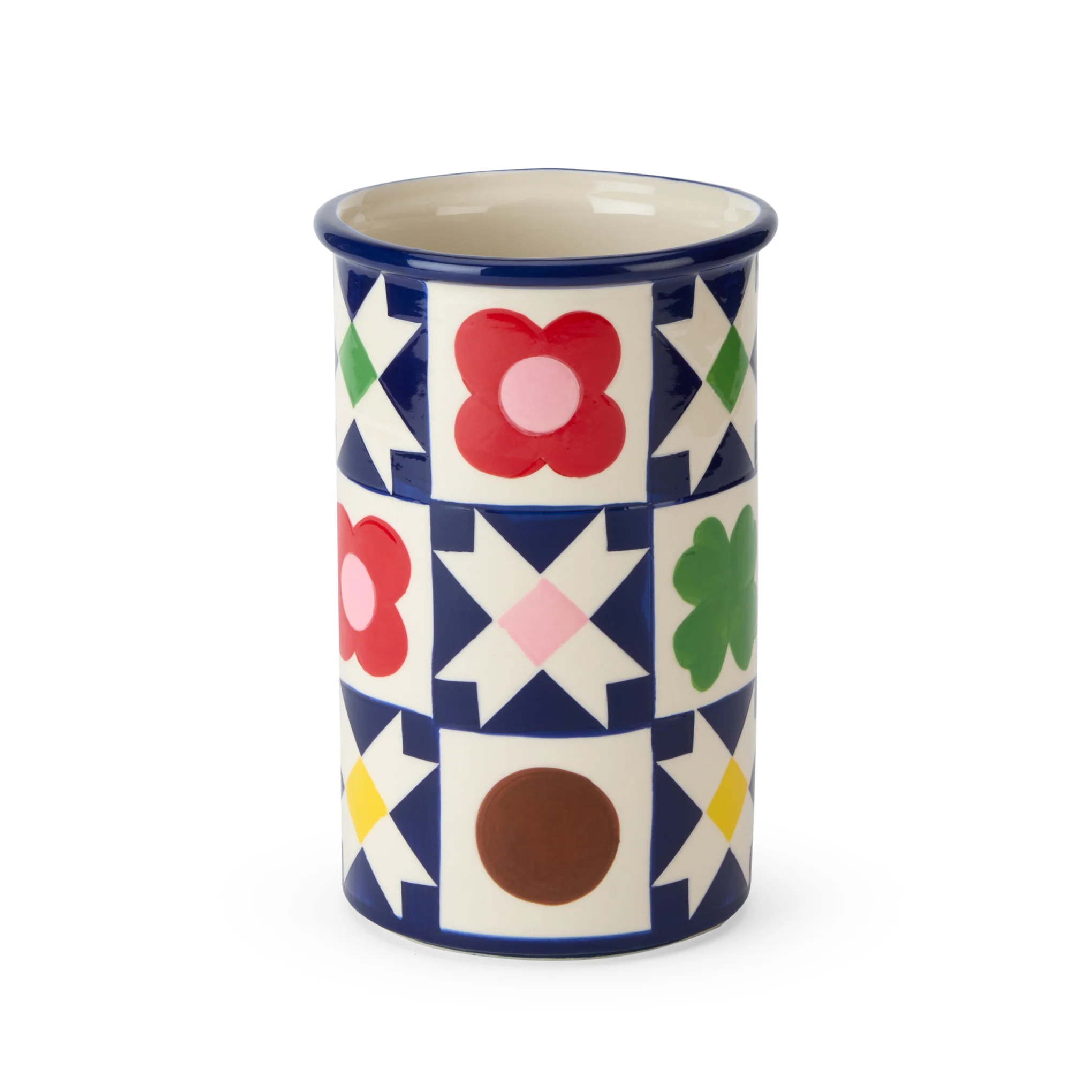 Patch Quilt Ceramic Vase - Image 3