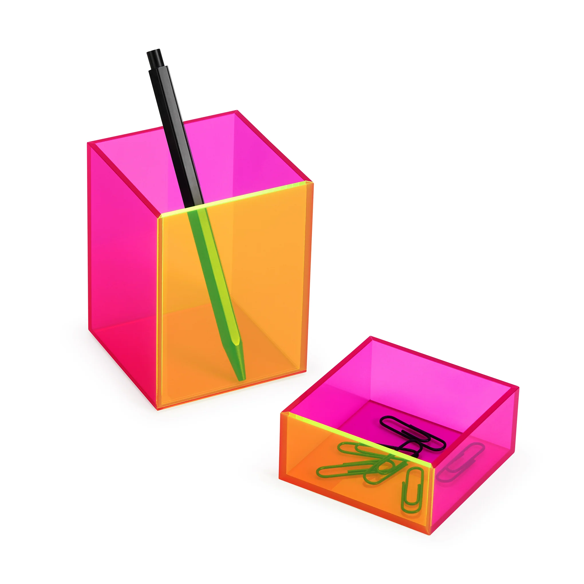 MoMA Colorplay Pen & Pencil Cup Holder - Amber/ Pink - Image 4