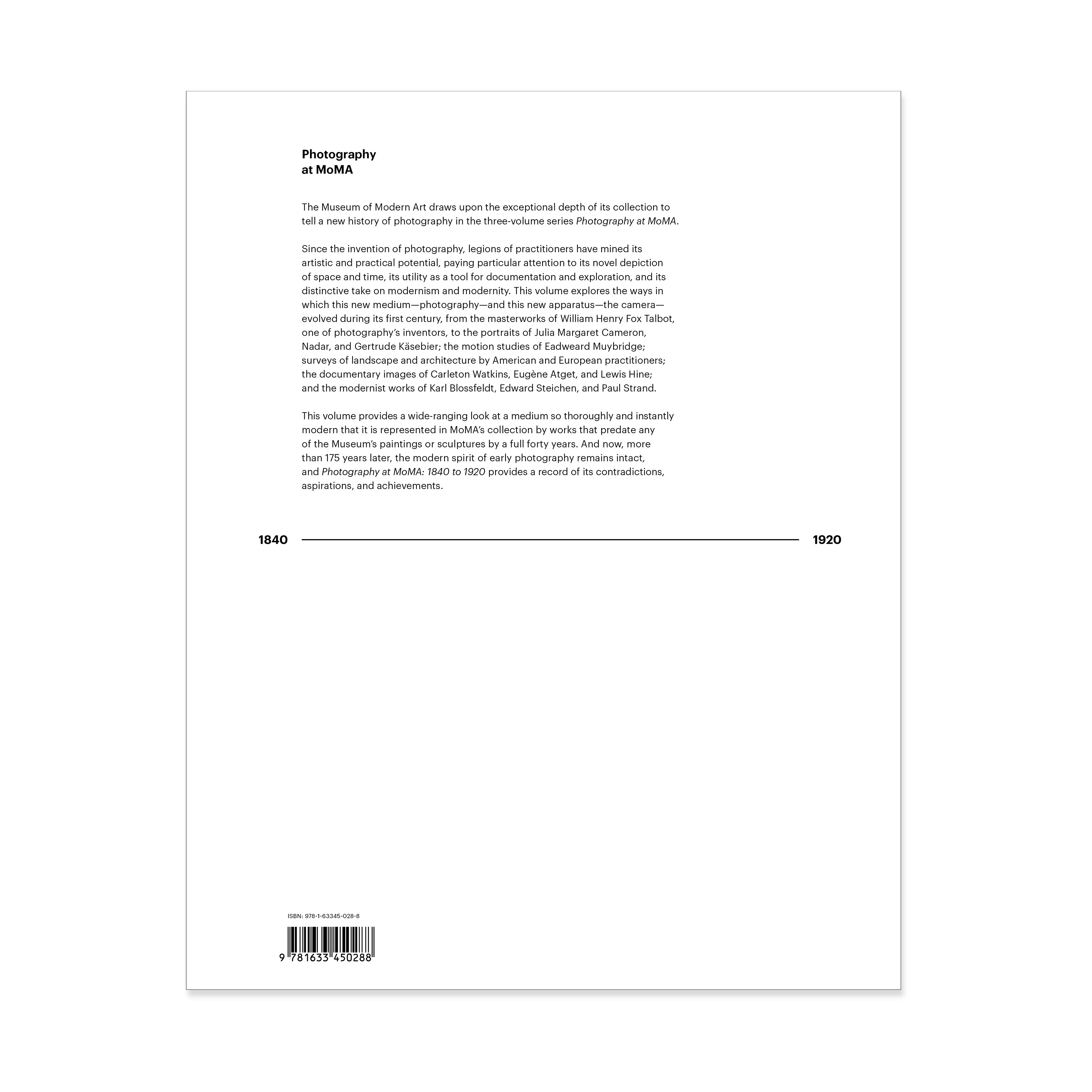 Photography at MoMA: 1840 to 1920 - Hardcover - Image 3