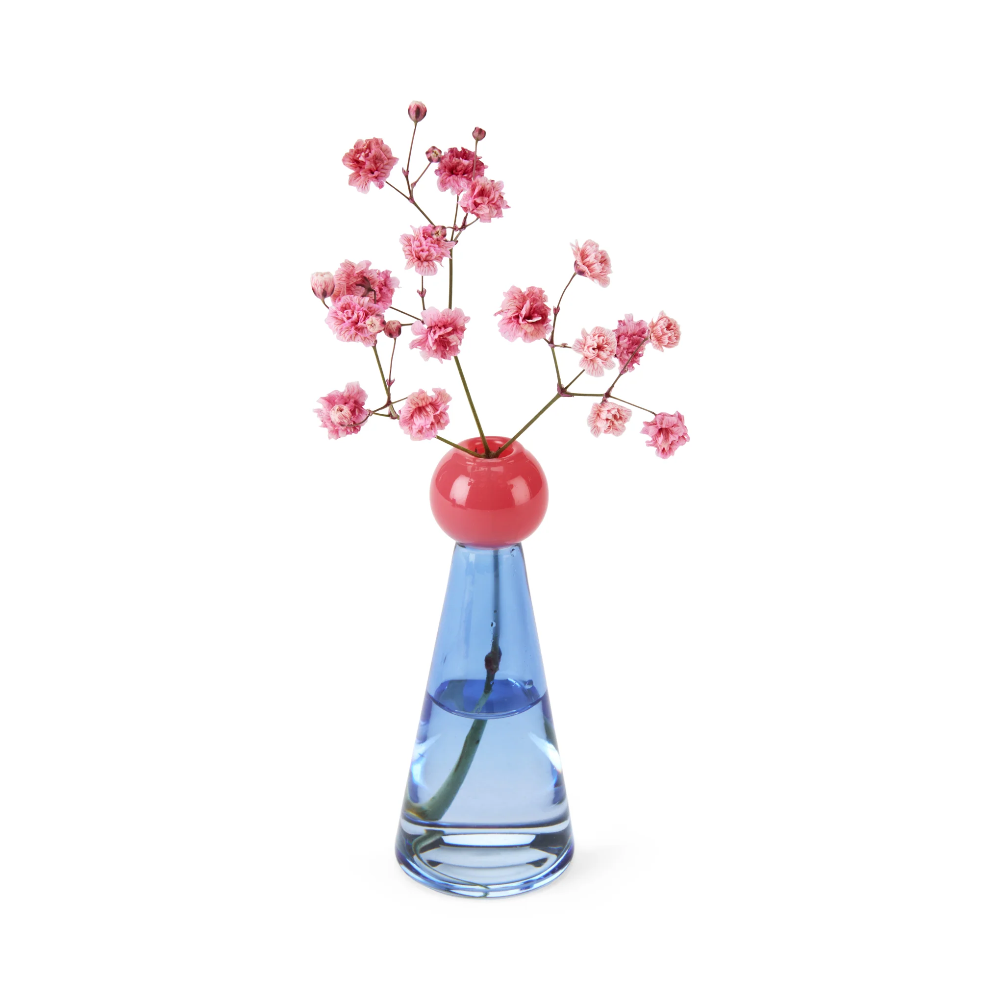 Pixie Glass Vase - Blue/ Red