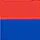 Primary Recycled Leather Luggage Tag - Red/Blue - Image 3