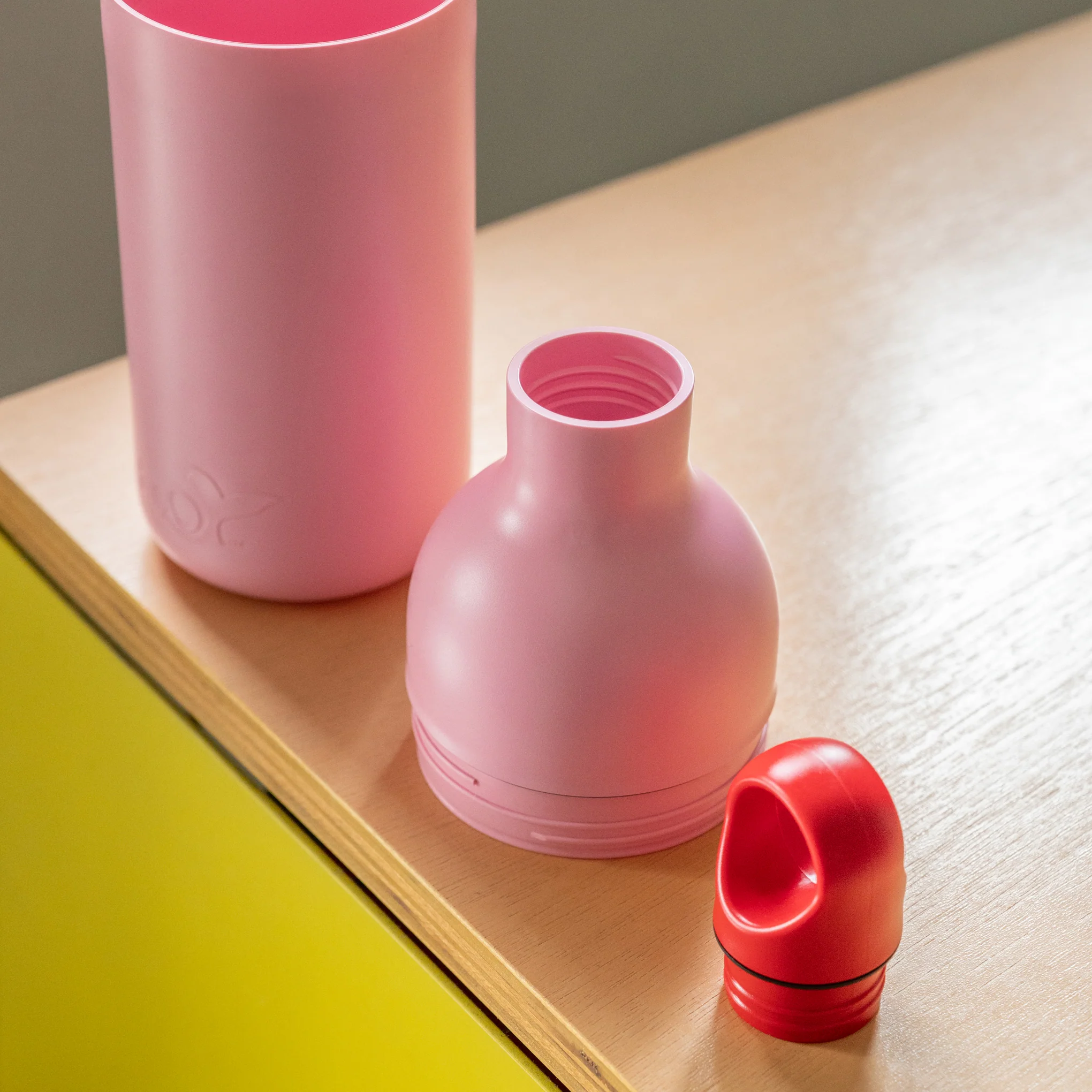 Buoy Recycled Ocean Plastic Water Bottle - Pink/ Red - Image 3