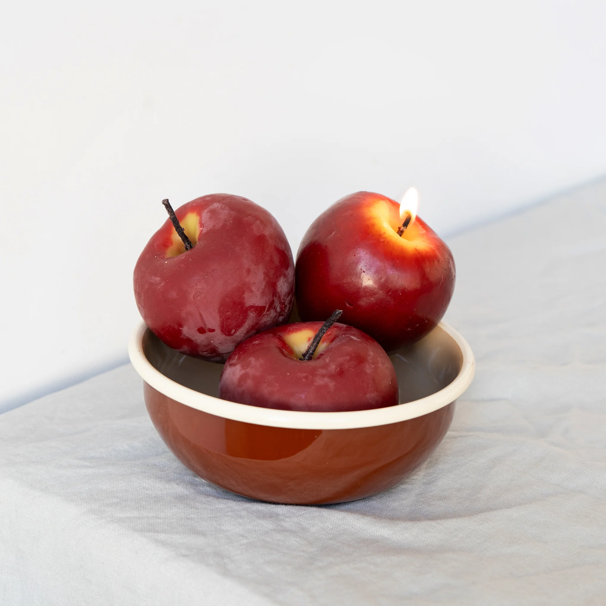 Red Apple Beeswax Candle - Image 2
