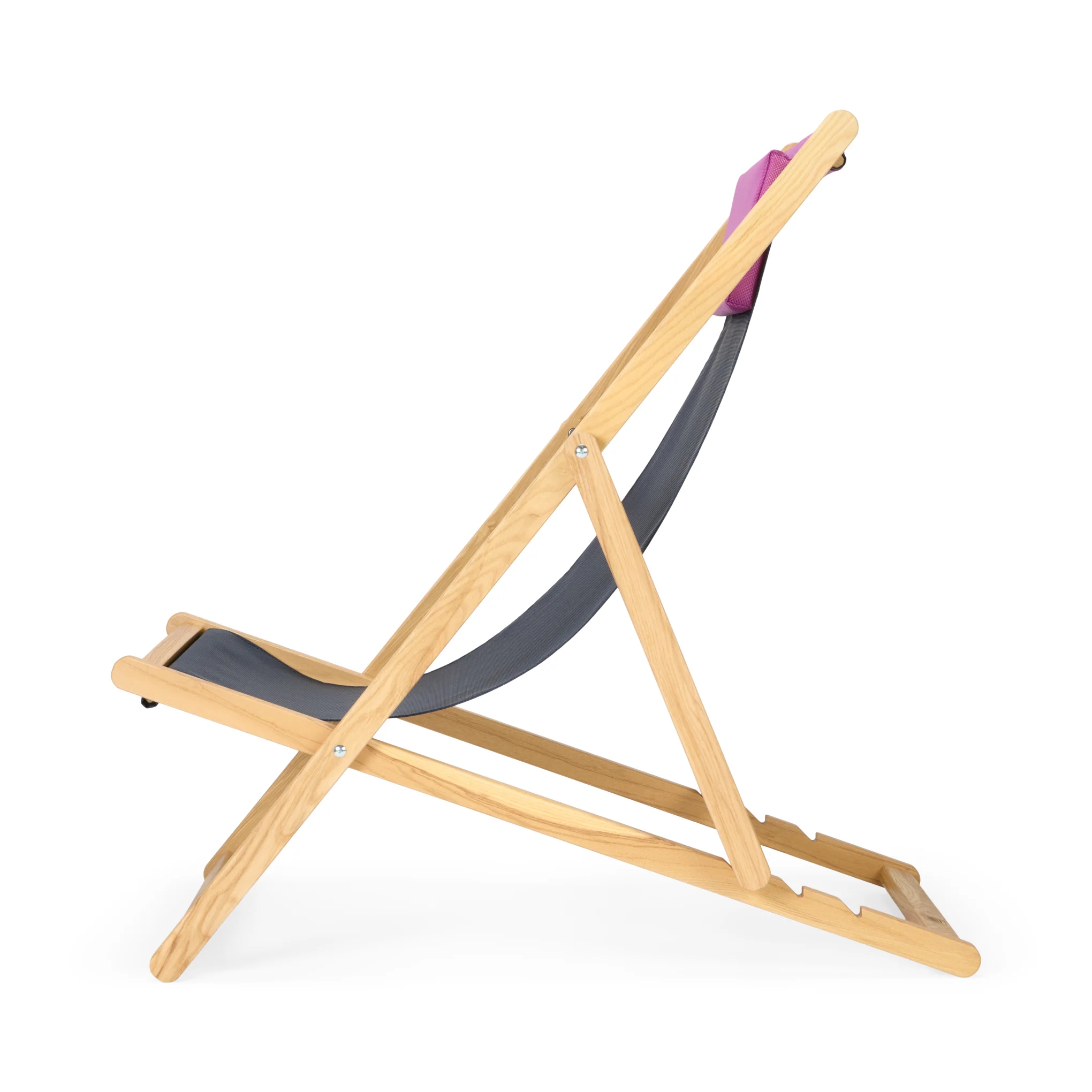 Relax Folding Deck Chair - Lilac/ Blue - Image 3