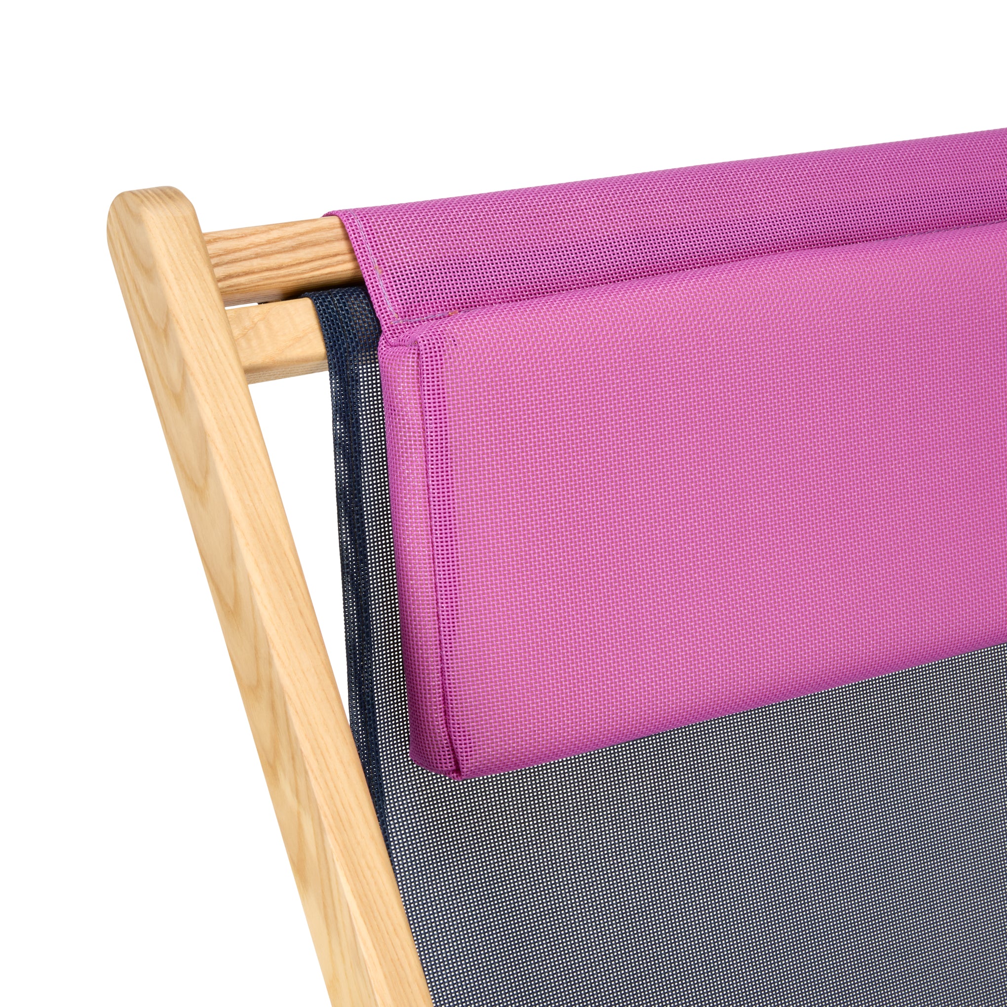 Relax Folding Deck Chair - Lilac/ Blue - Image 5