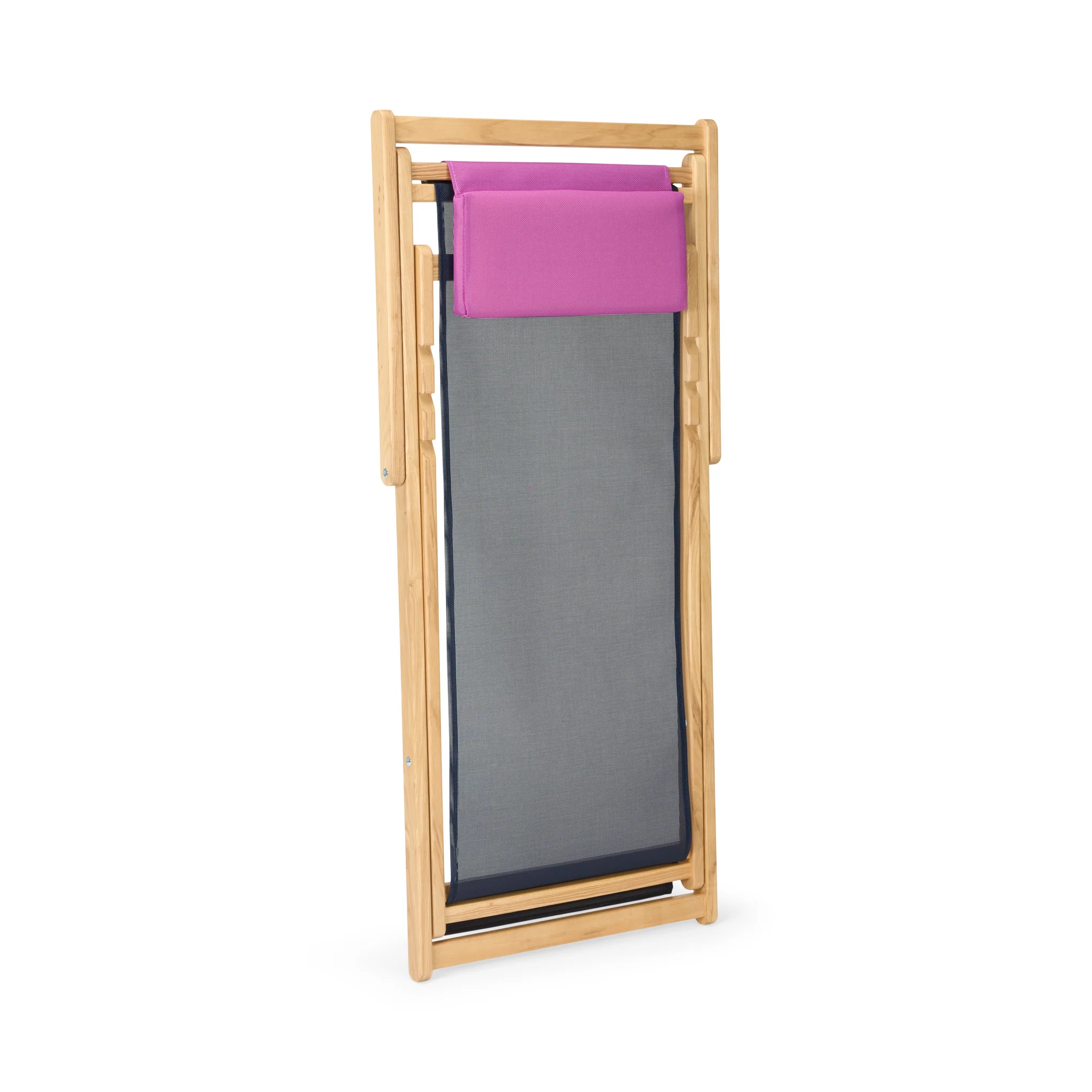 Relax Folding Deck Chair - Lilac/ Blue - Image 7