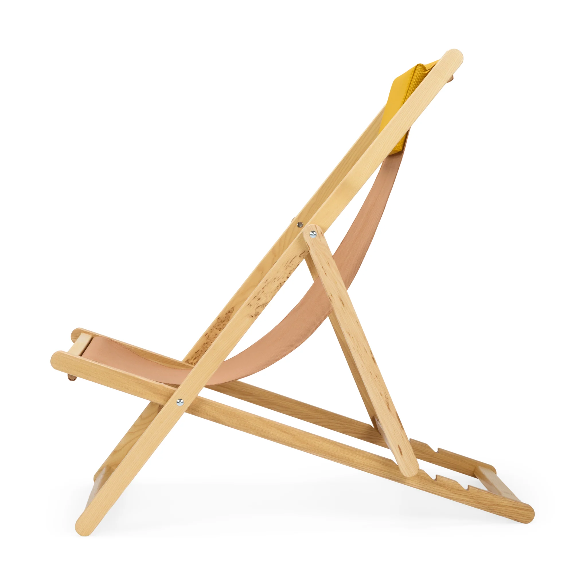 Relax Folding Deck Chair - Tan/ Yellow - Image 3