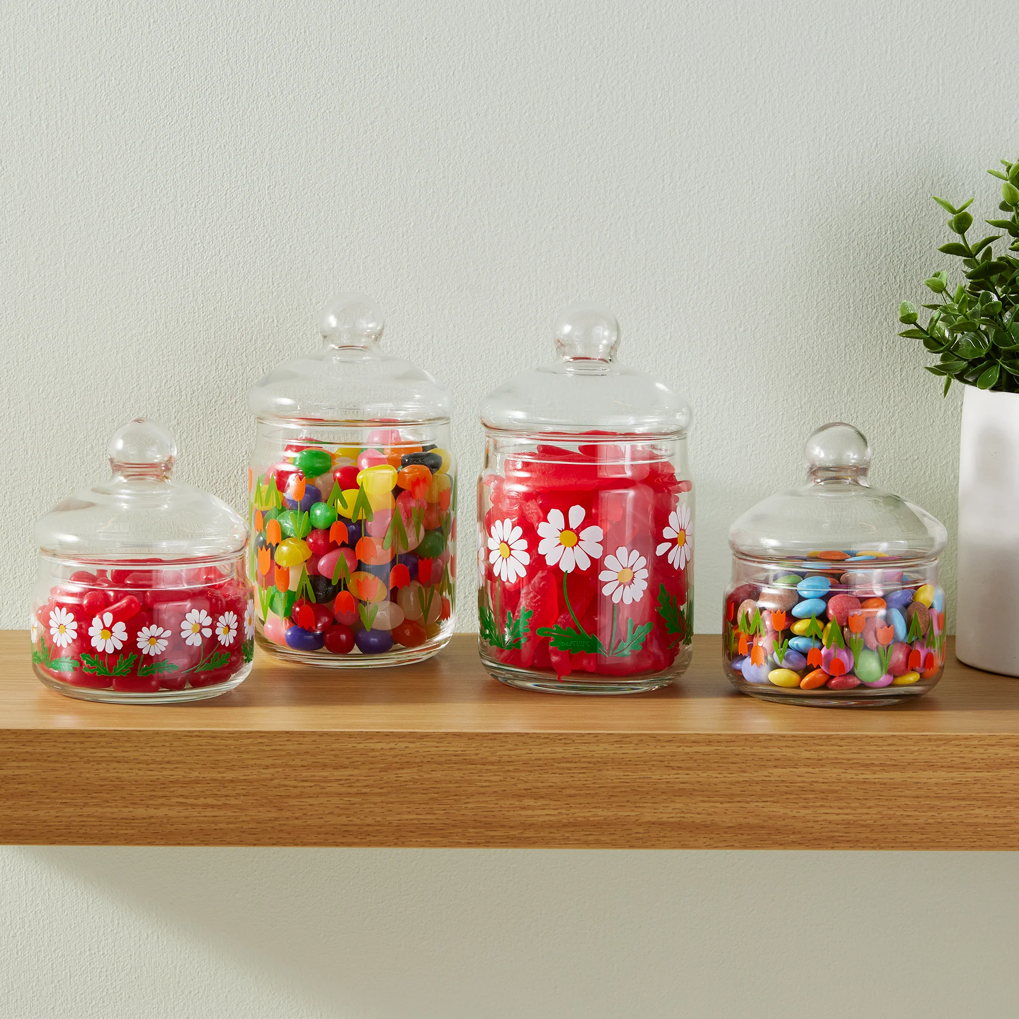 Retro Glass Jar with Lid - Tulips - Image 8