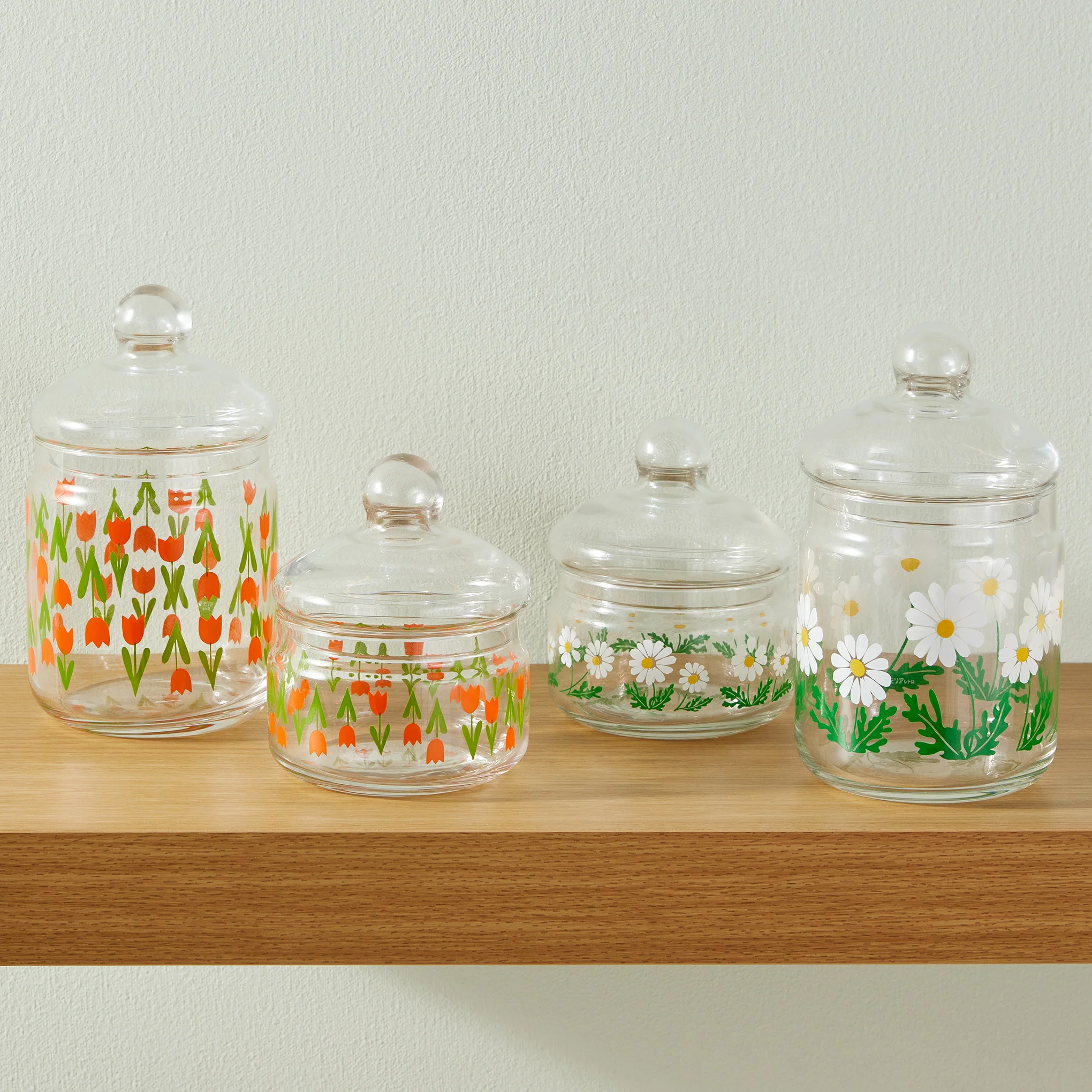 Retro Glass Jar with Lid - Tulips - Image 9
