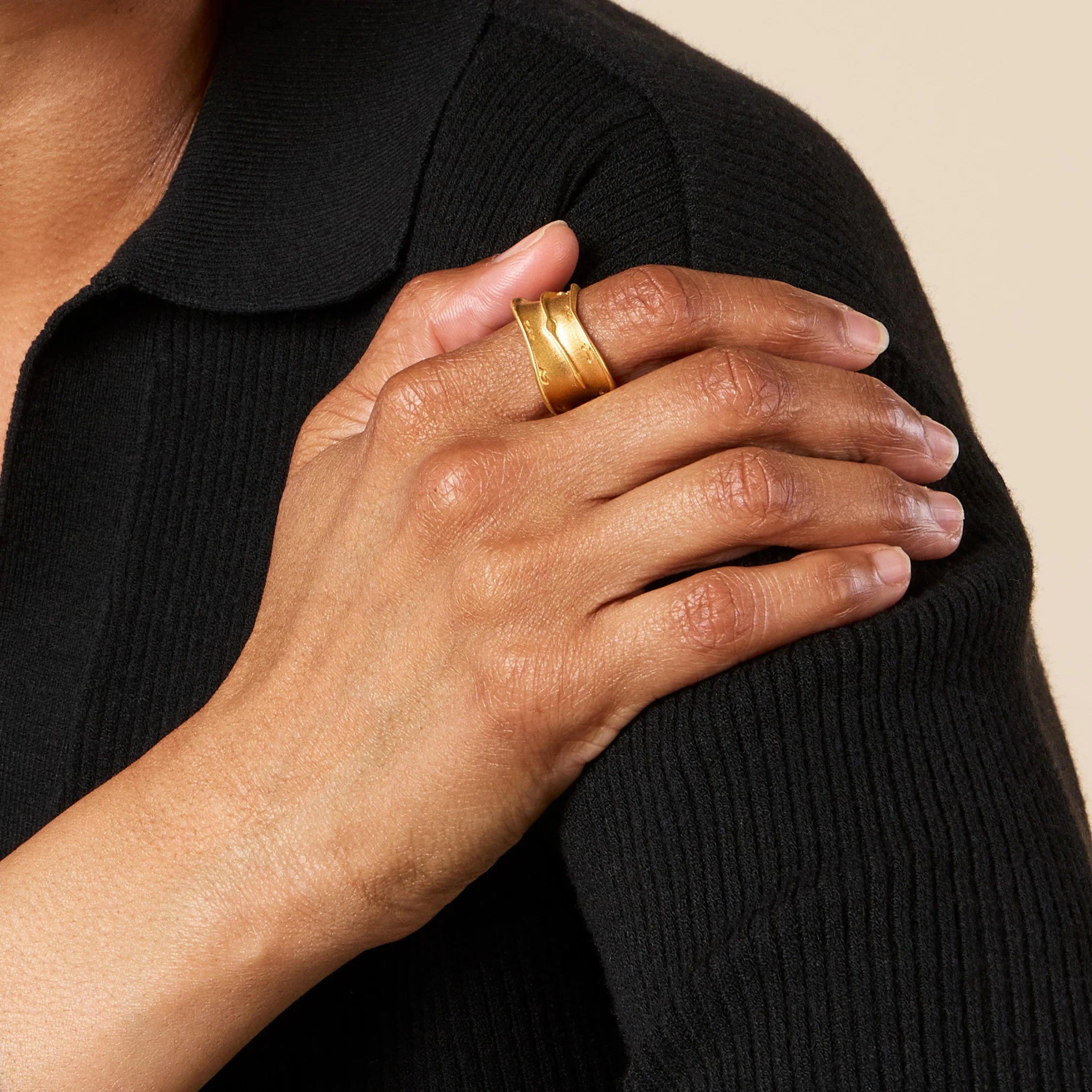 Salvador Dalí Gold-Plated Melting Clock Cuff Ring - Image 2