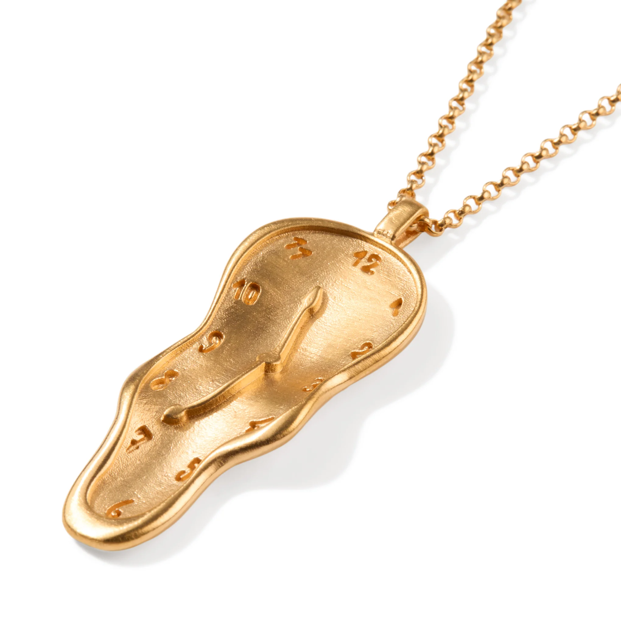 Salvador Dalí Melting Clock Necklace - Gold - Image 3