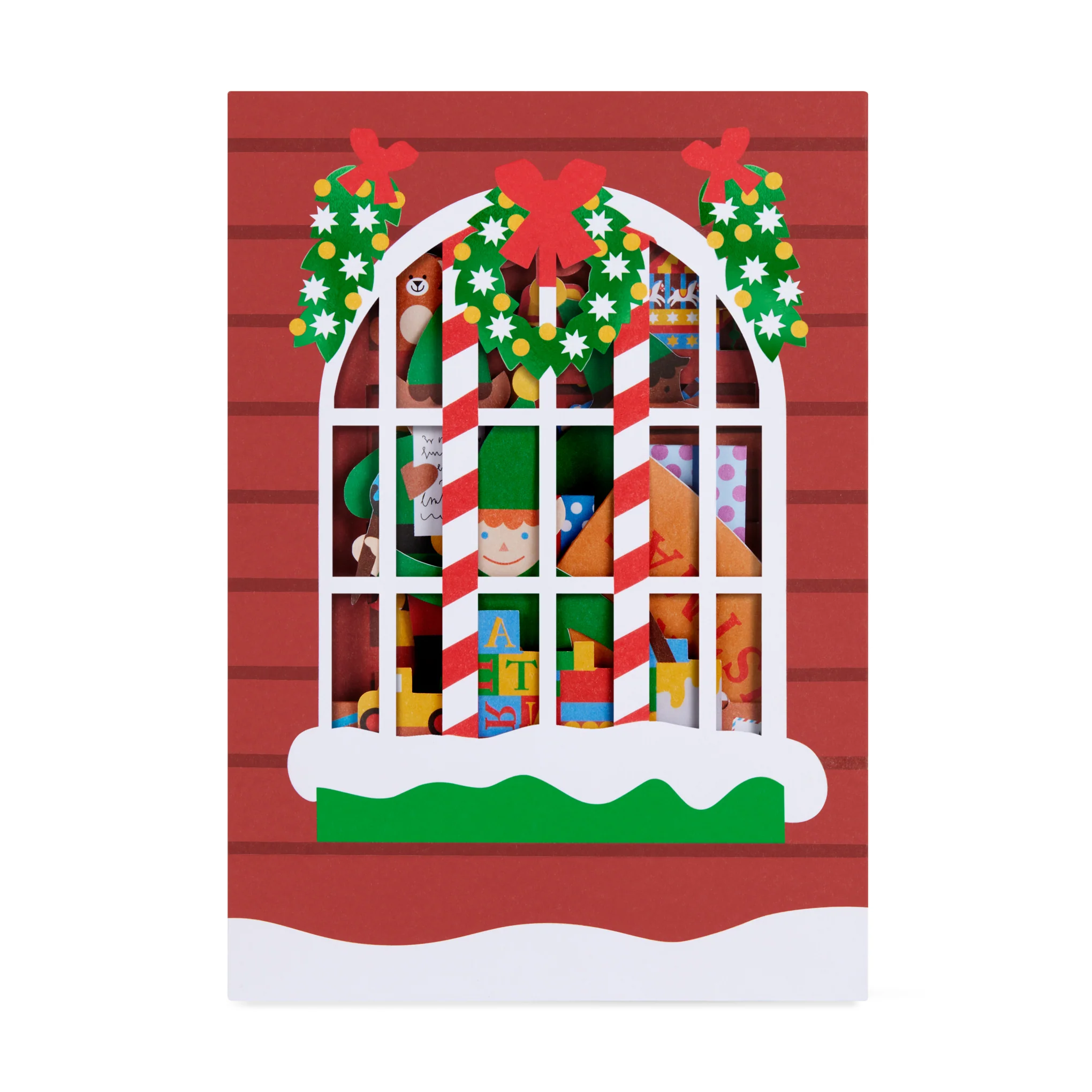 Santa’s Workshop Holiday Pop-Up Cards - Set of 8 - Image 3