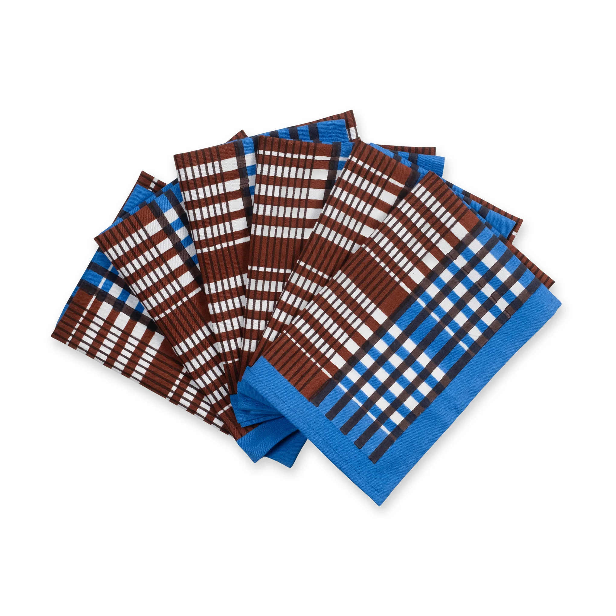 Shetland Plaid Cotton Table Linens - Napkins S/4