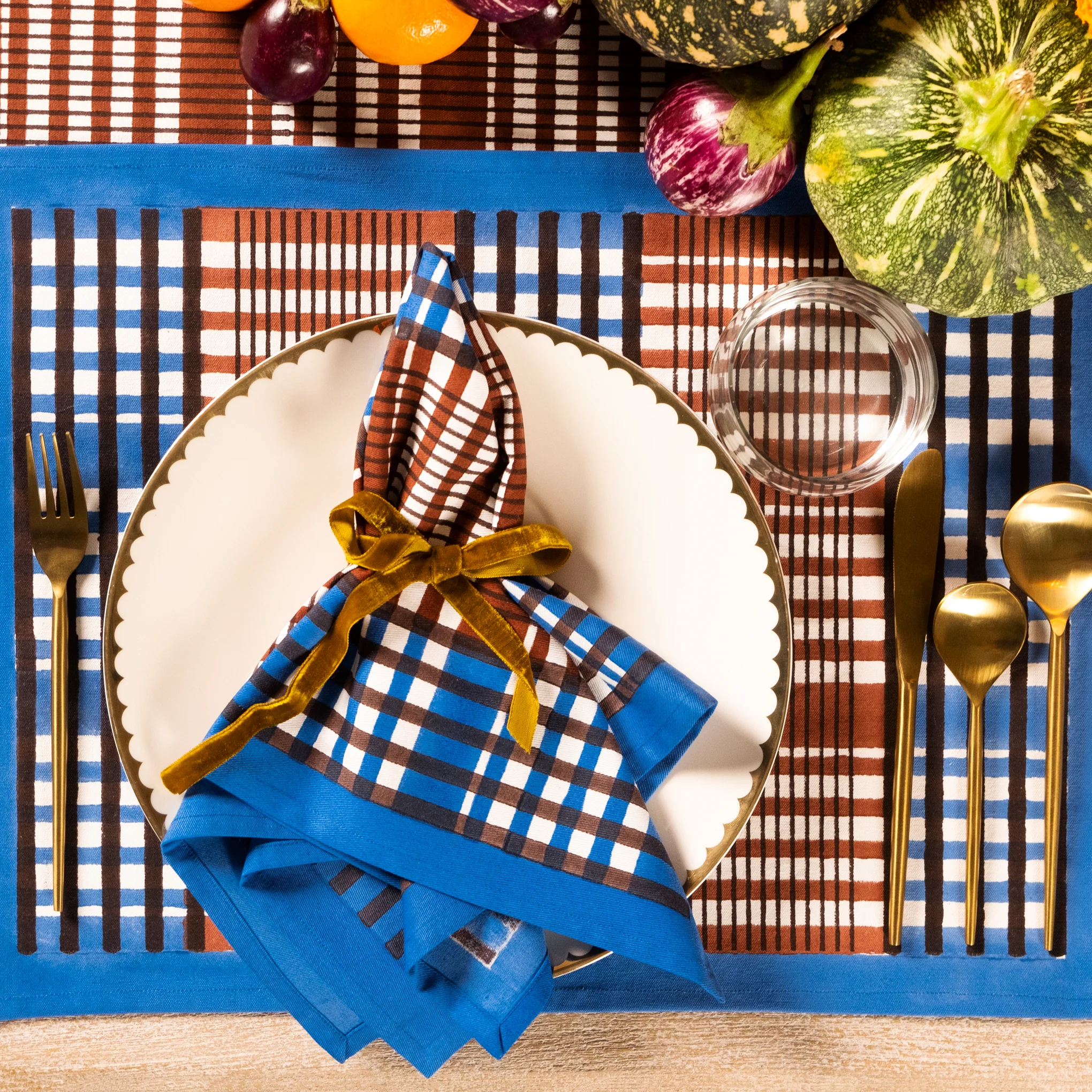 Shetland Plaid Cotton Table Linens - Placemat - Image 2