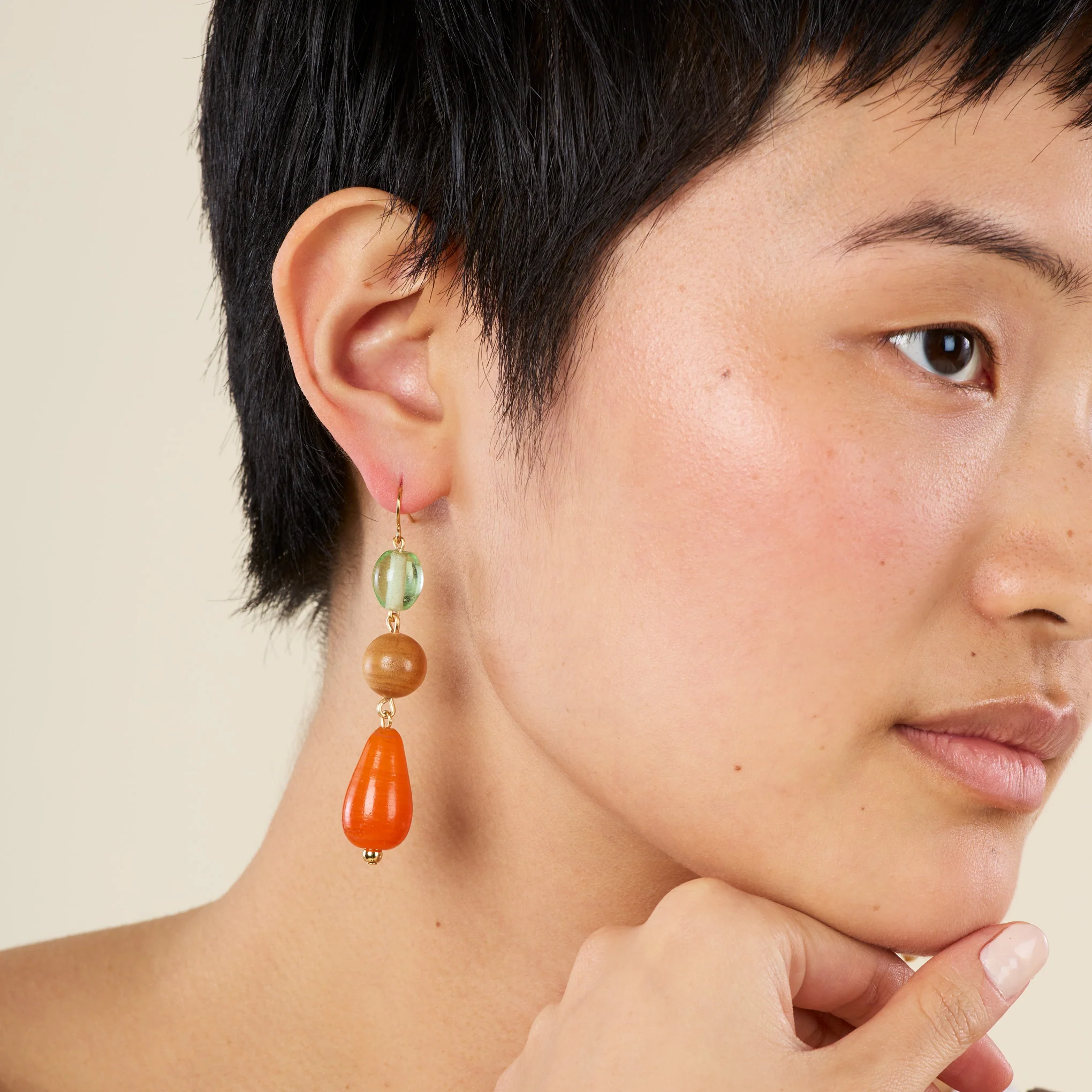 Sophie Monet Sea Glass Pearl Earrings - Image 2