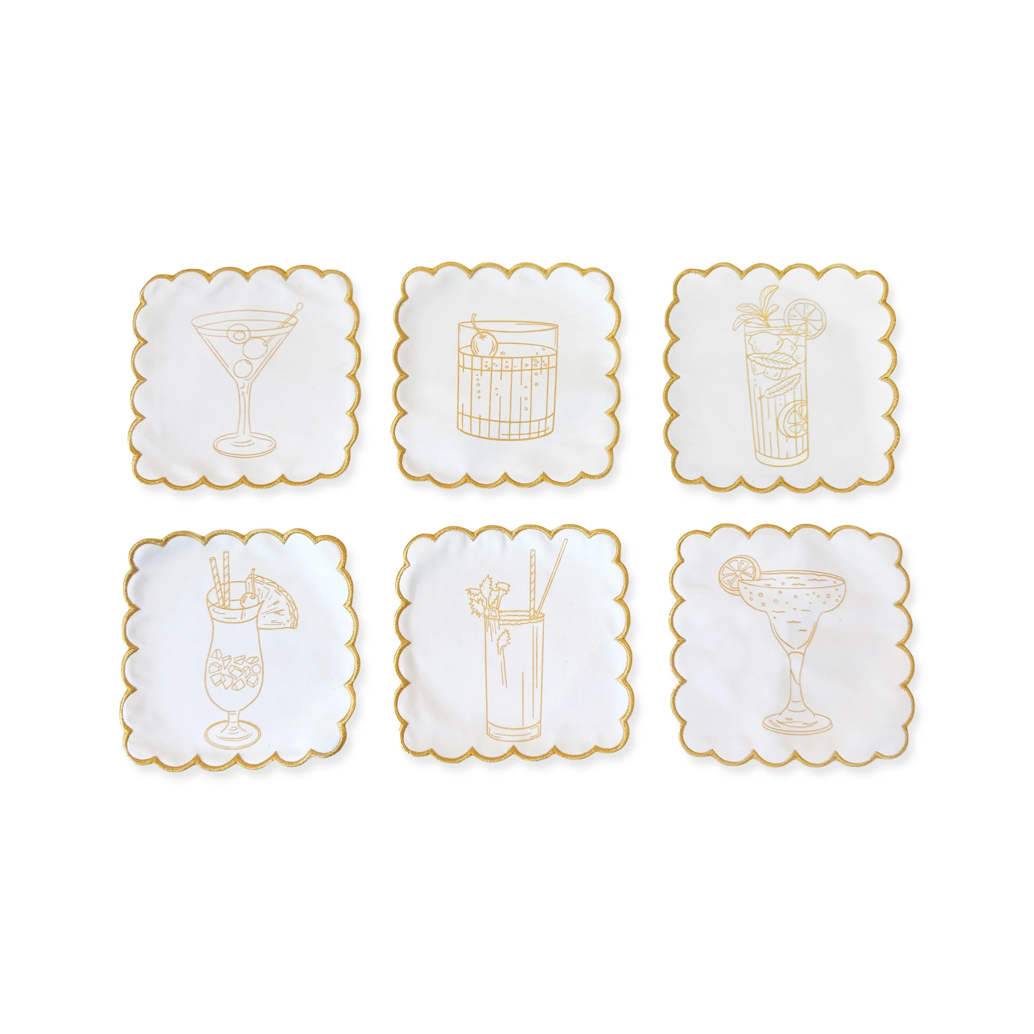 Stitch Your Own Cocktail Napkins - Set of 6