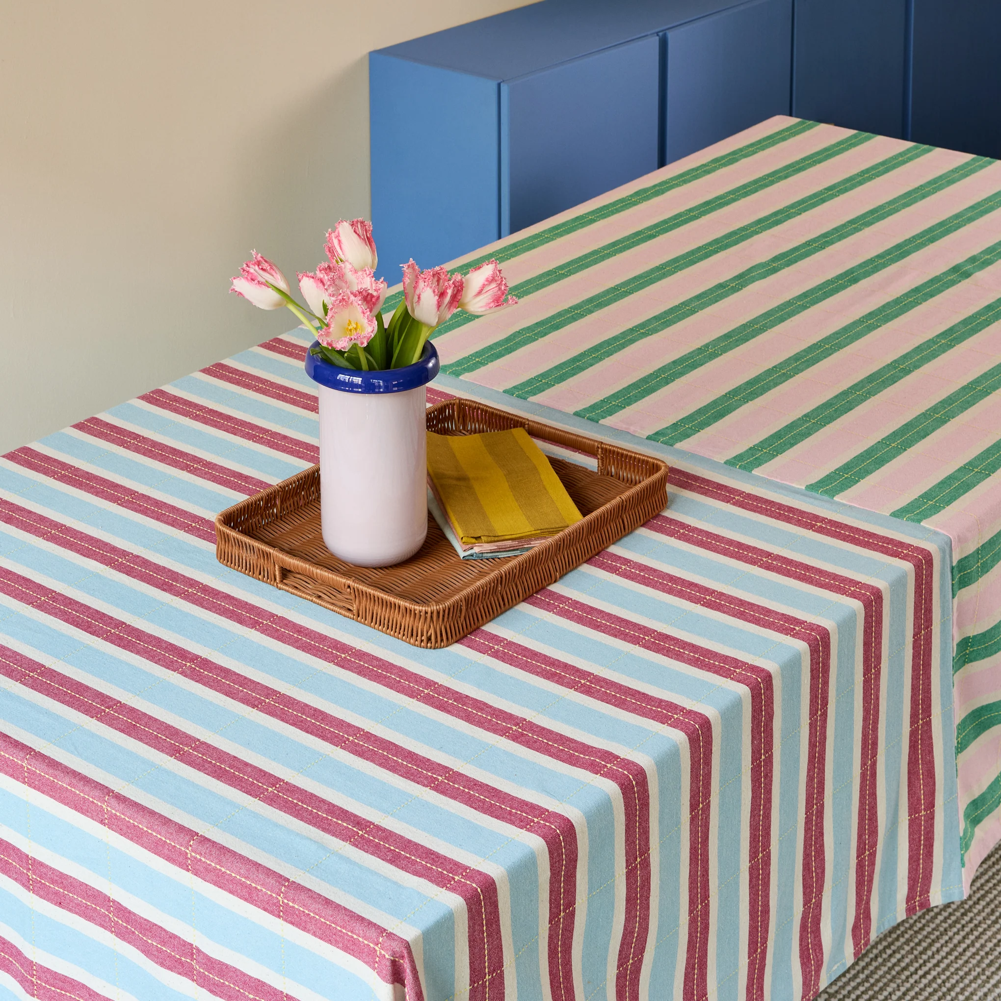 Striped Cotton Tablecloth - Image 6