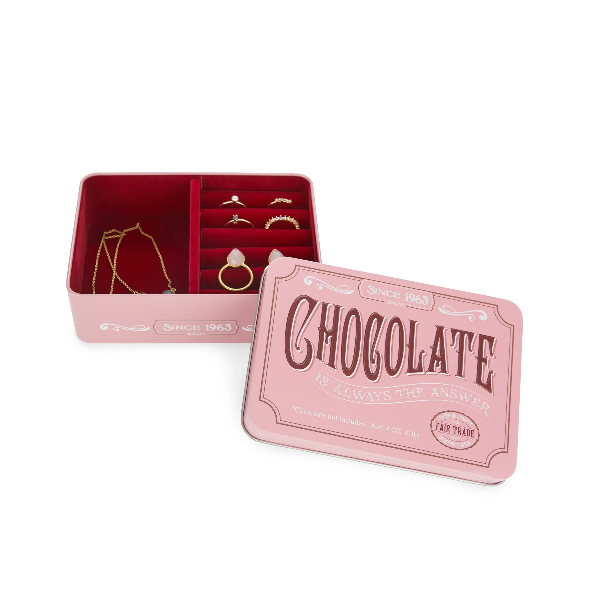 Sweets Tin Jewelry Box - Chocolate