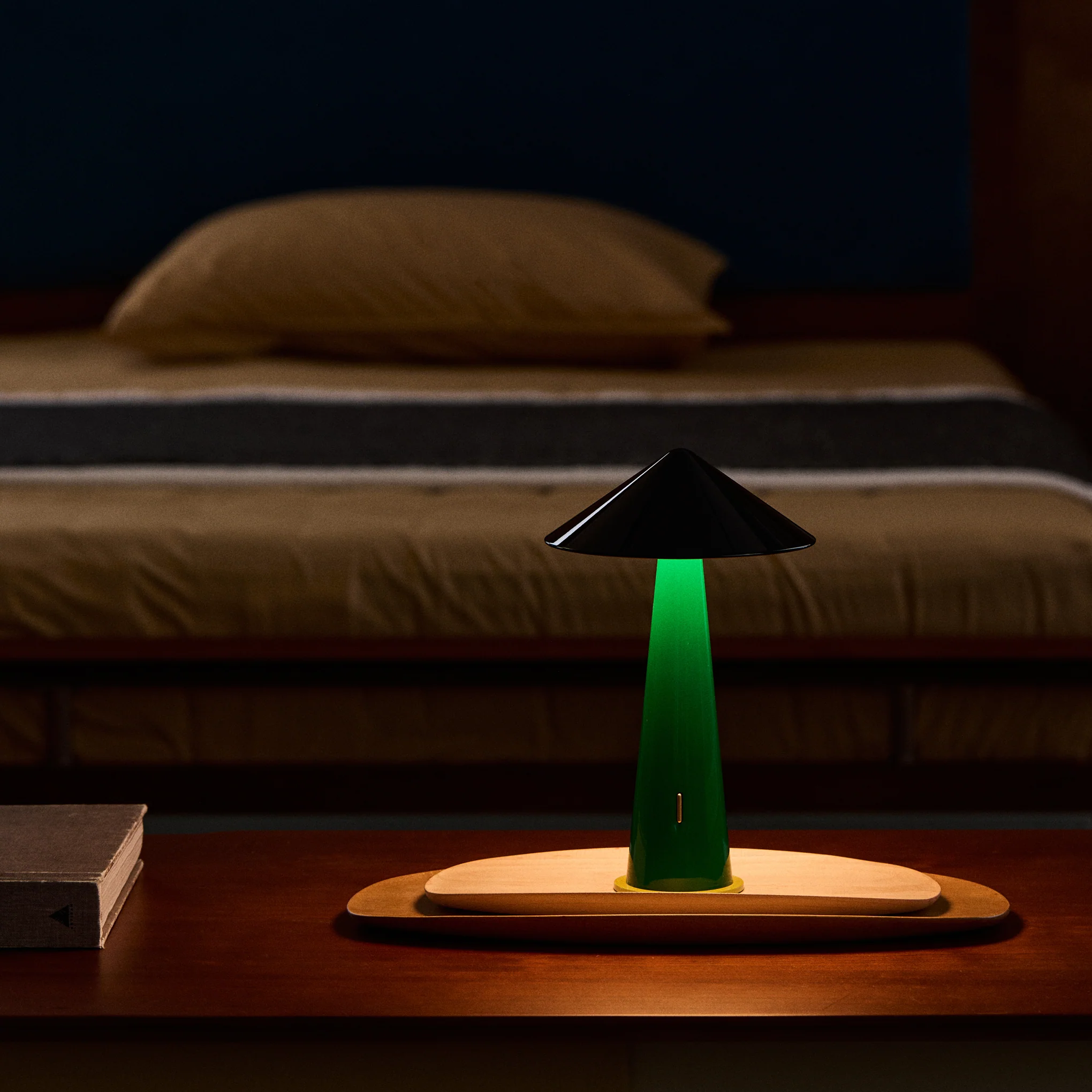 Tipsy Portable Table Lamp - Rich Black/ Emerald Green - Image 2
