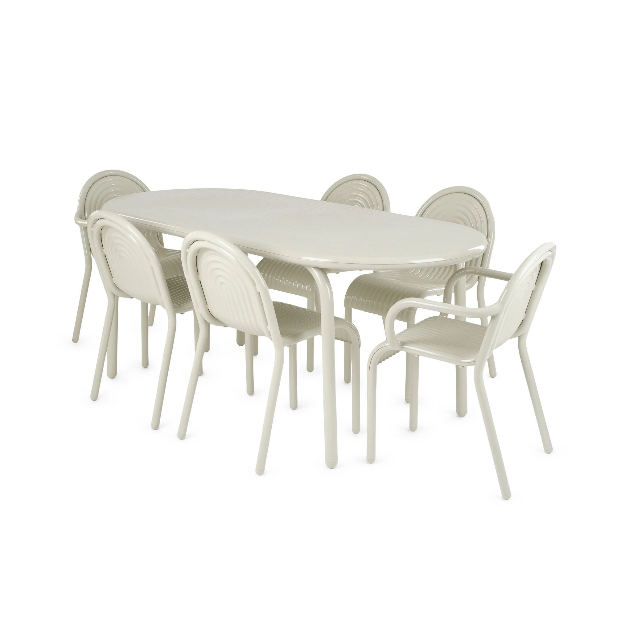 Tom Dixon Groove Obround Outdoor Table - Putty - Image 5