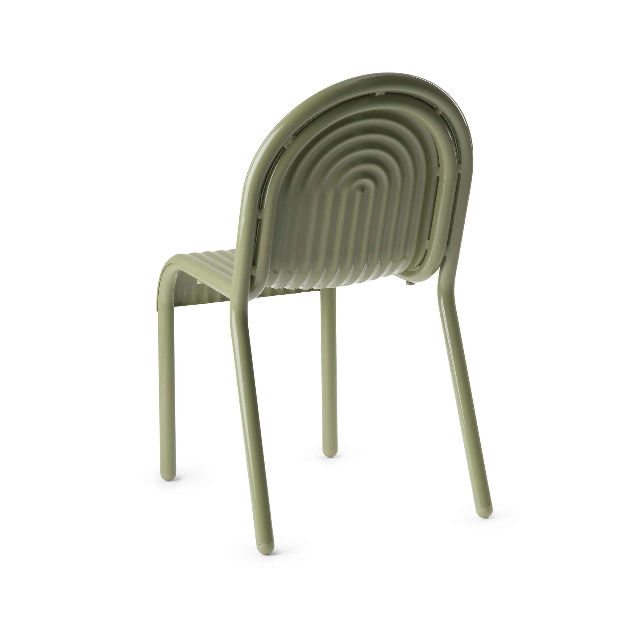 Tom Dixon Groove Outdoor Stacking Side Chair - Moss - Image 4