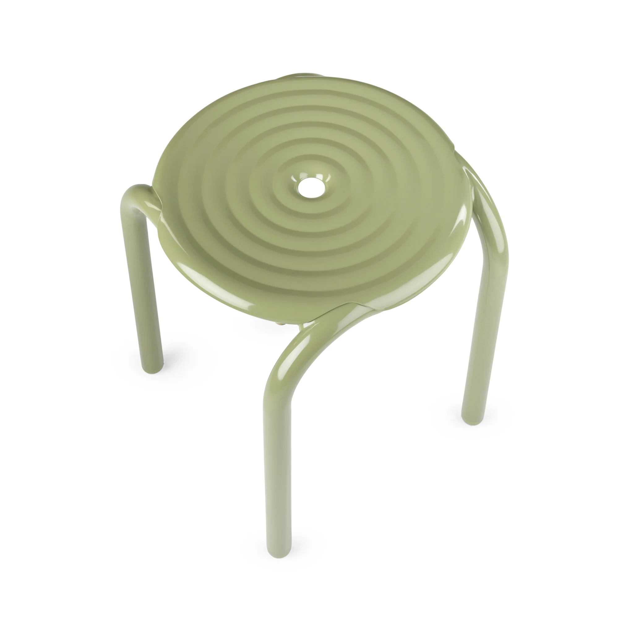 Tom Dixon Groove Stacking Outdoor Stacking Stool - Moss - Image 3