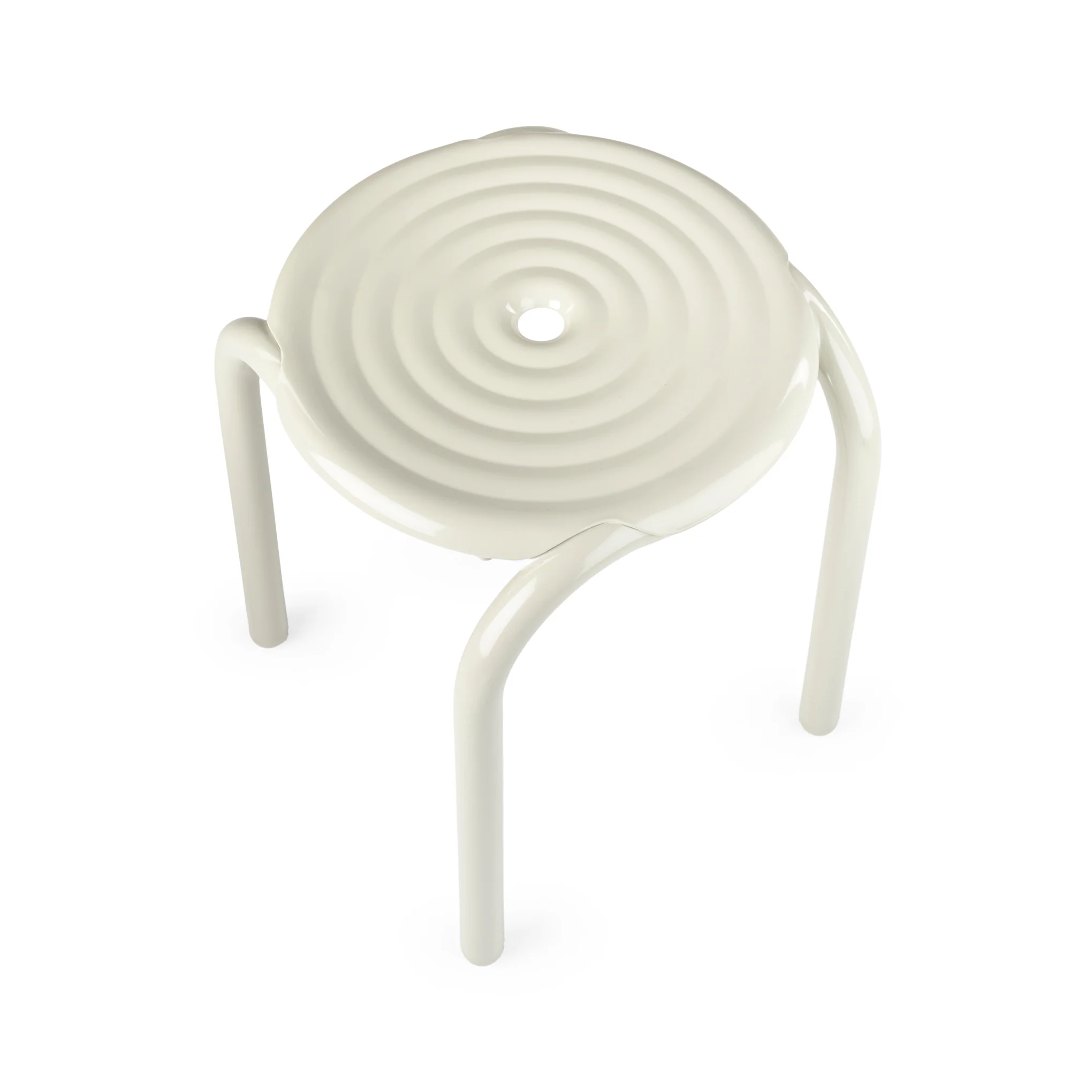 Tom Dixon Groove Stacking Outdoor Stacking Stool - Putty - Image 4