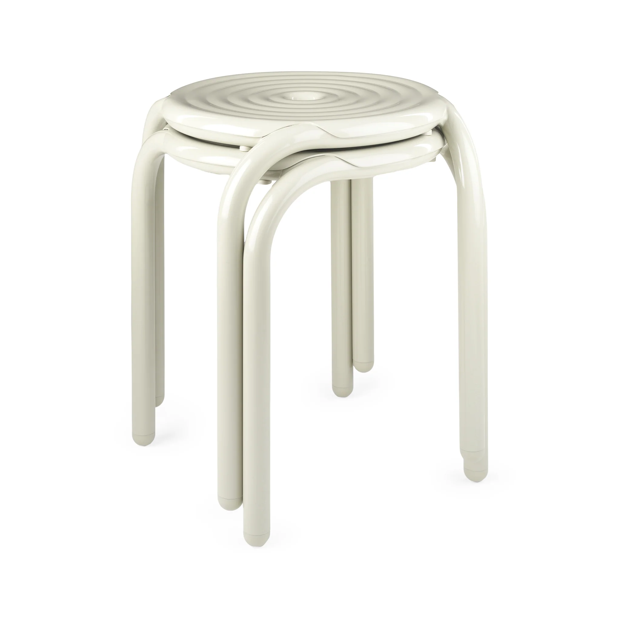 Tom Dixon Groove Stacking Outdoor Stacking Stool - Putty - Image 6