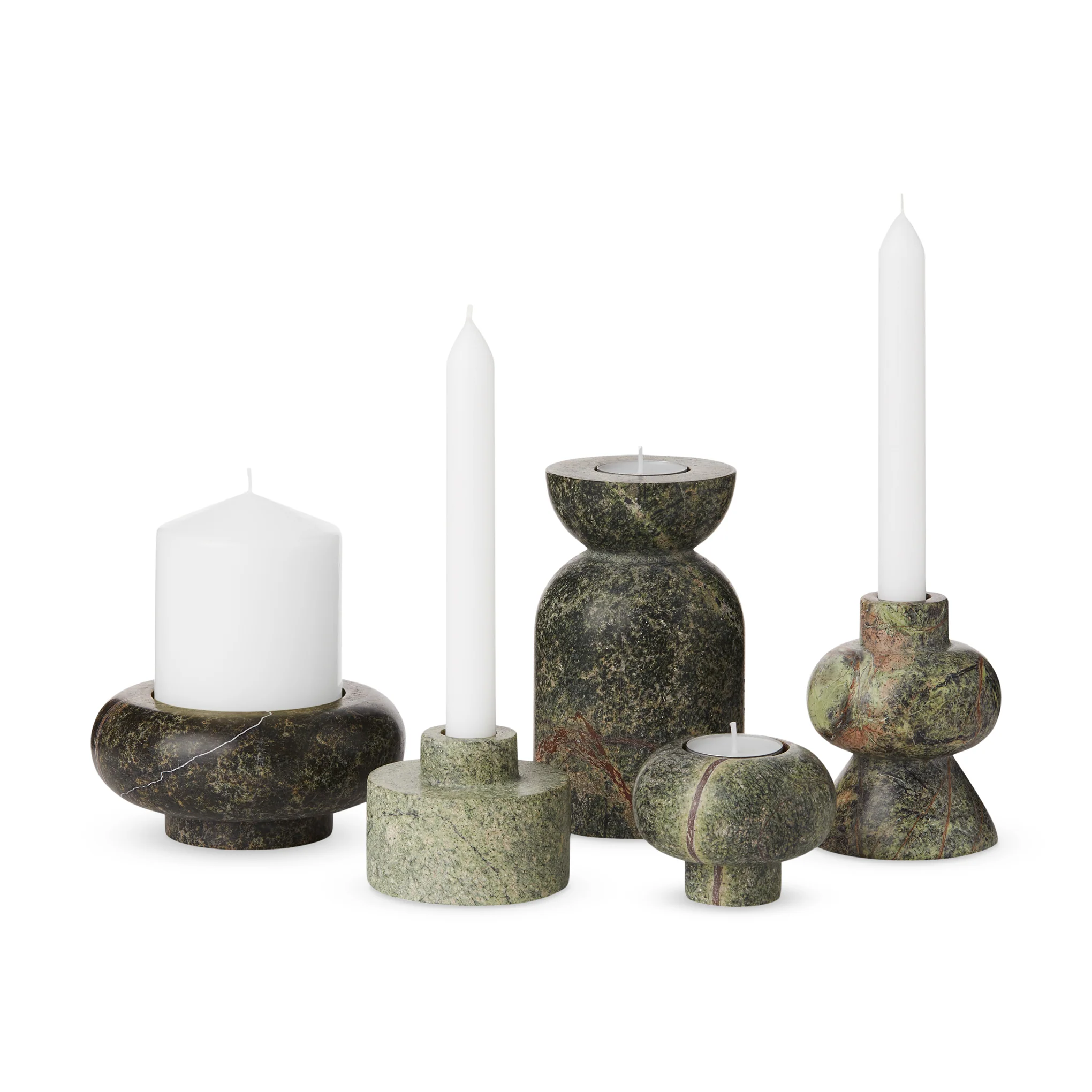 Tom Dixon Stone Stacking Candleholder - Green - Image 3