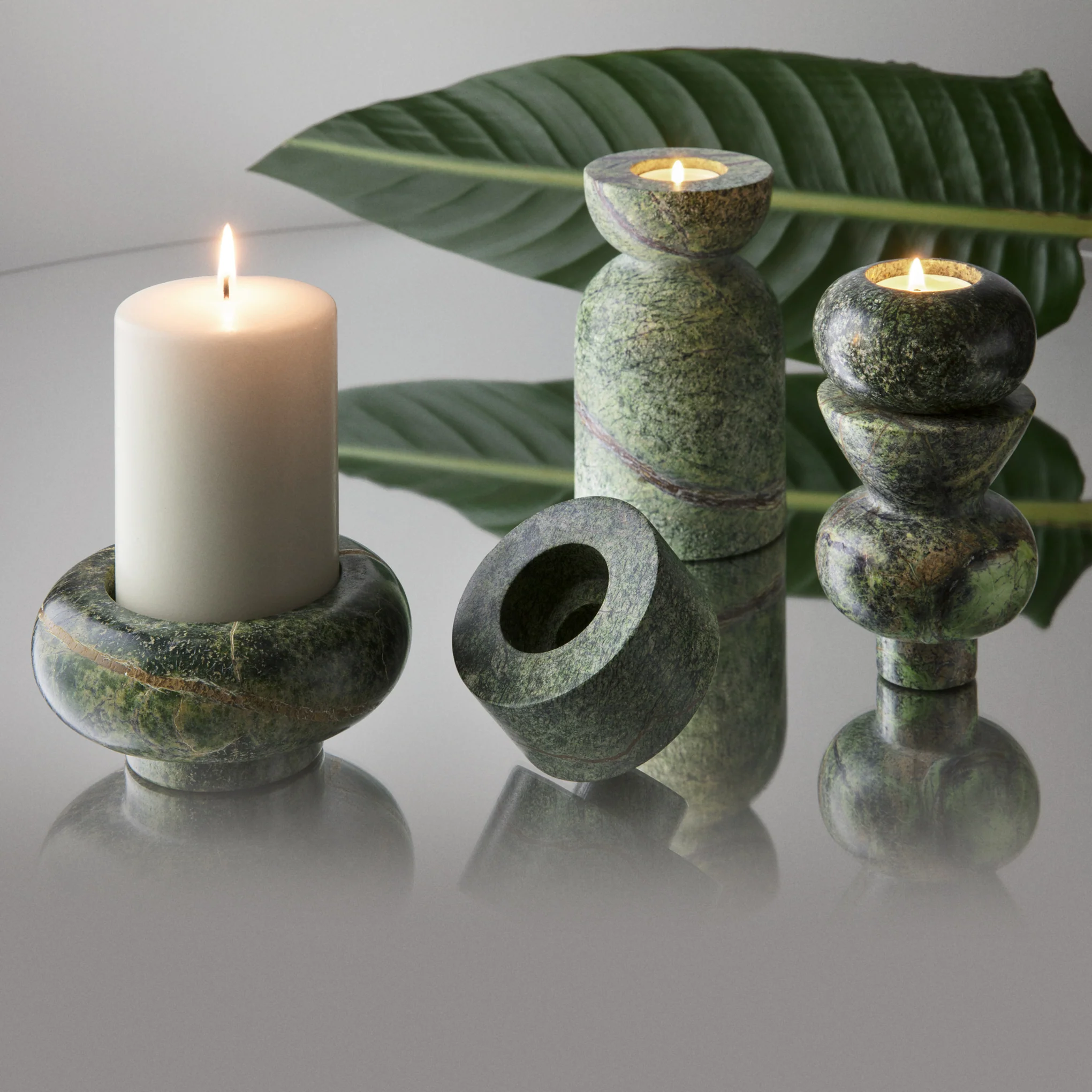 Tom Dixon Stone Stacking Candleholder - White - Image 2
