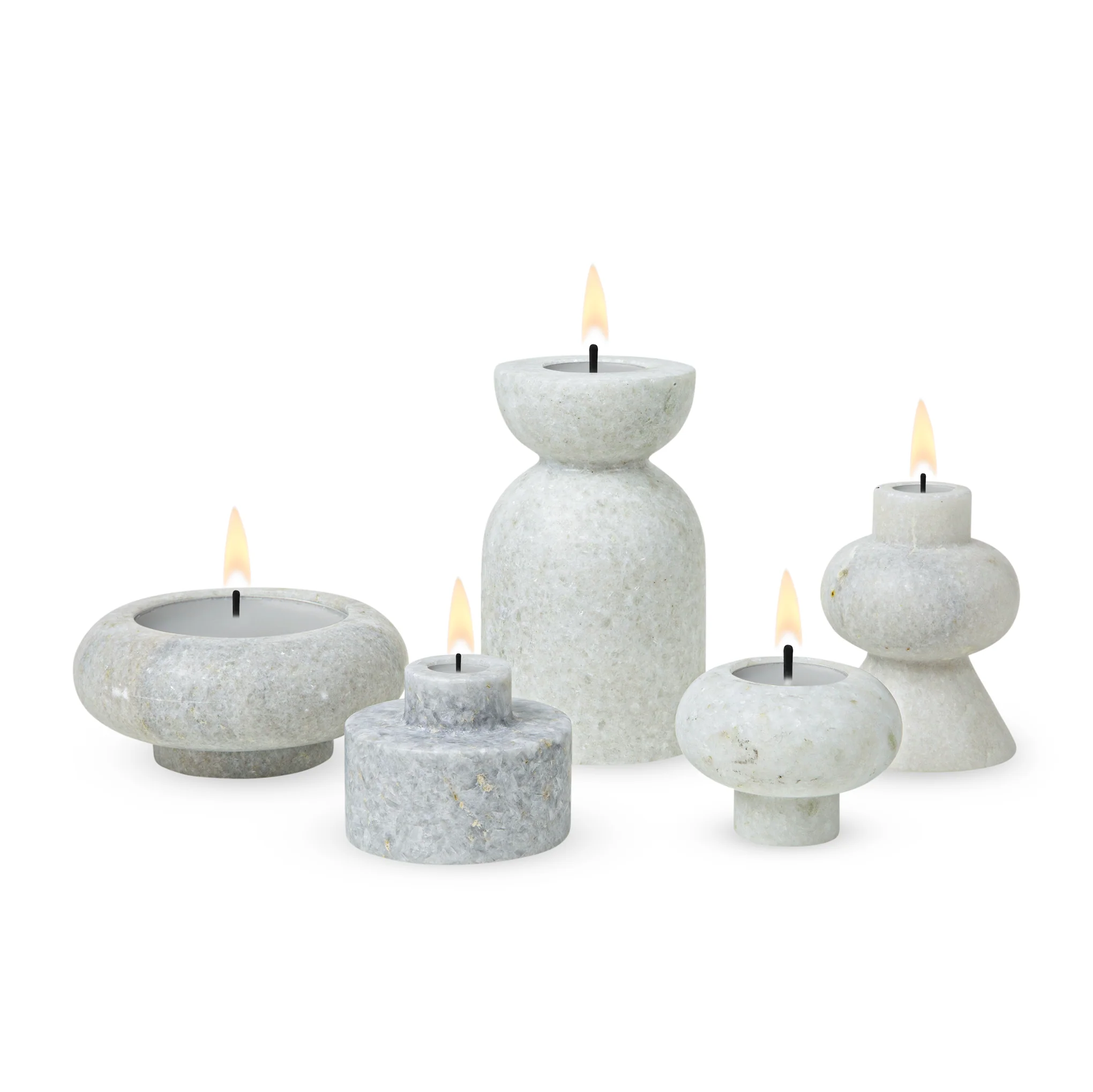 Tom Dixon Stone Stacking Candleholder - White - Image 4