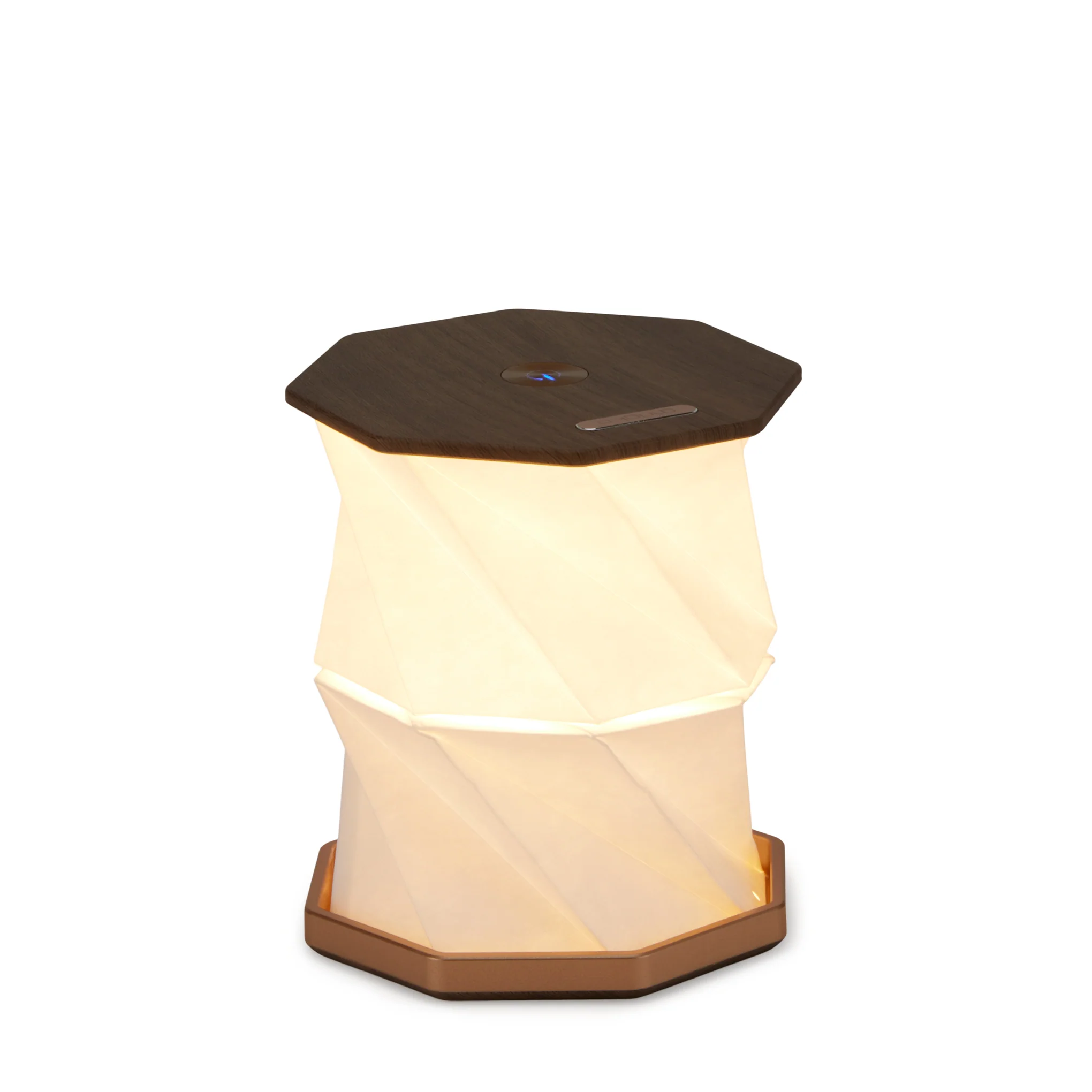 Twist Hexagon Portable Table Lamp - Walnut - Image 4