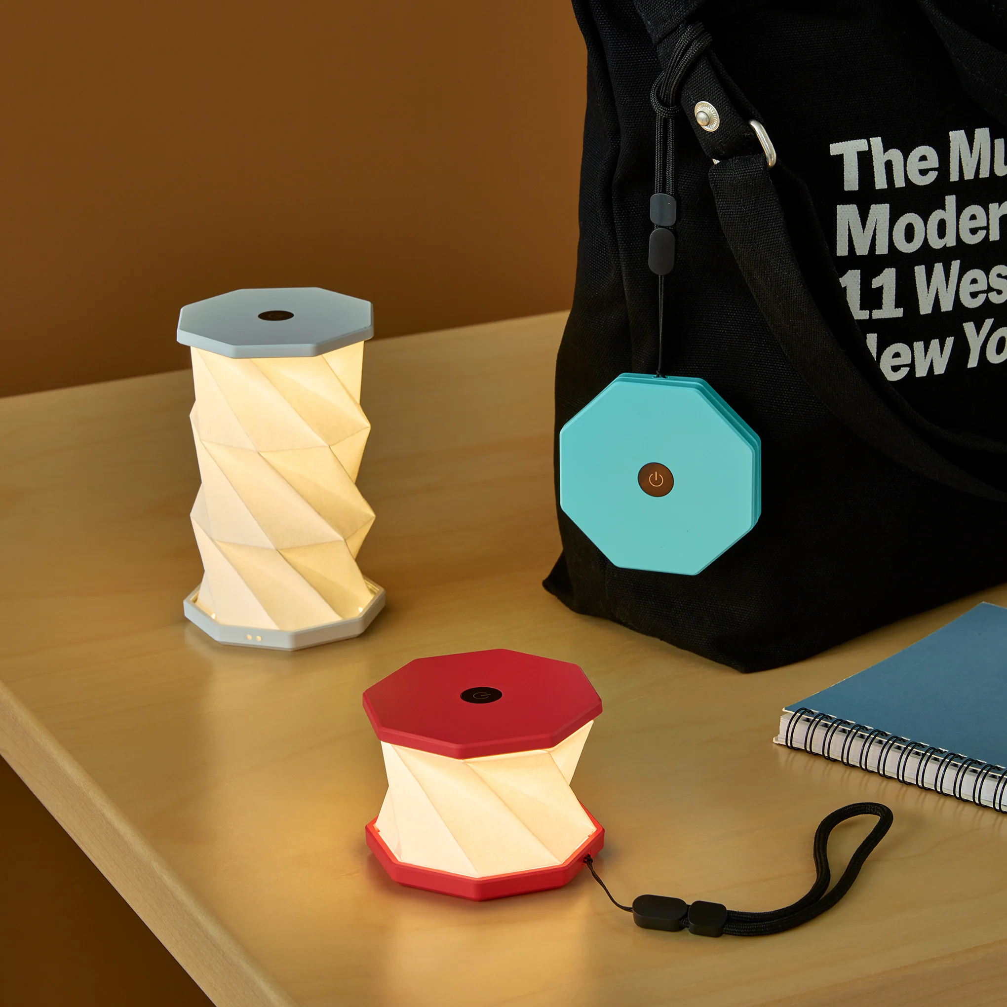 Twist Hexagon Portable Table Lamp - Lagoon Teal - Image 2