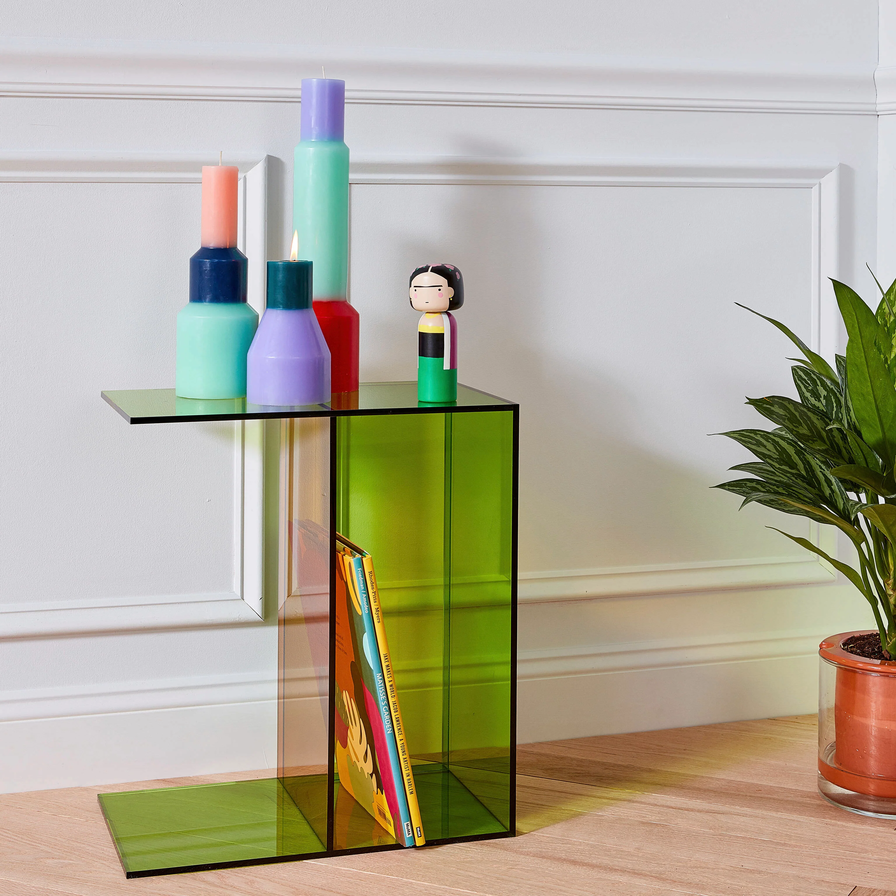 Two-Way Side Table - Green/ Orange - Image 5