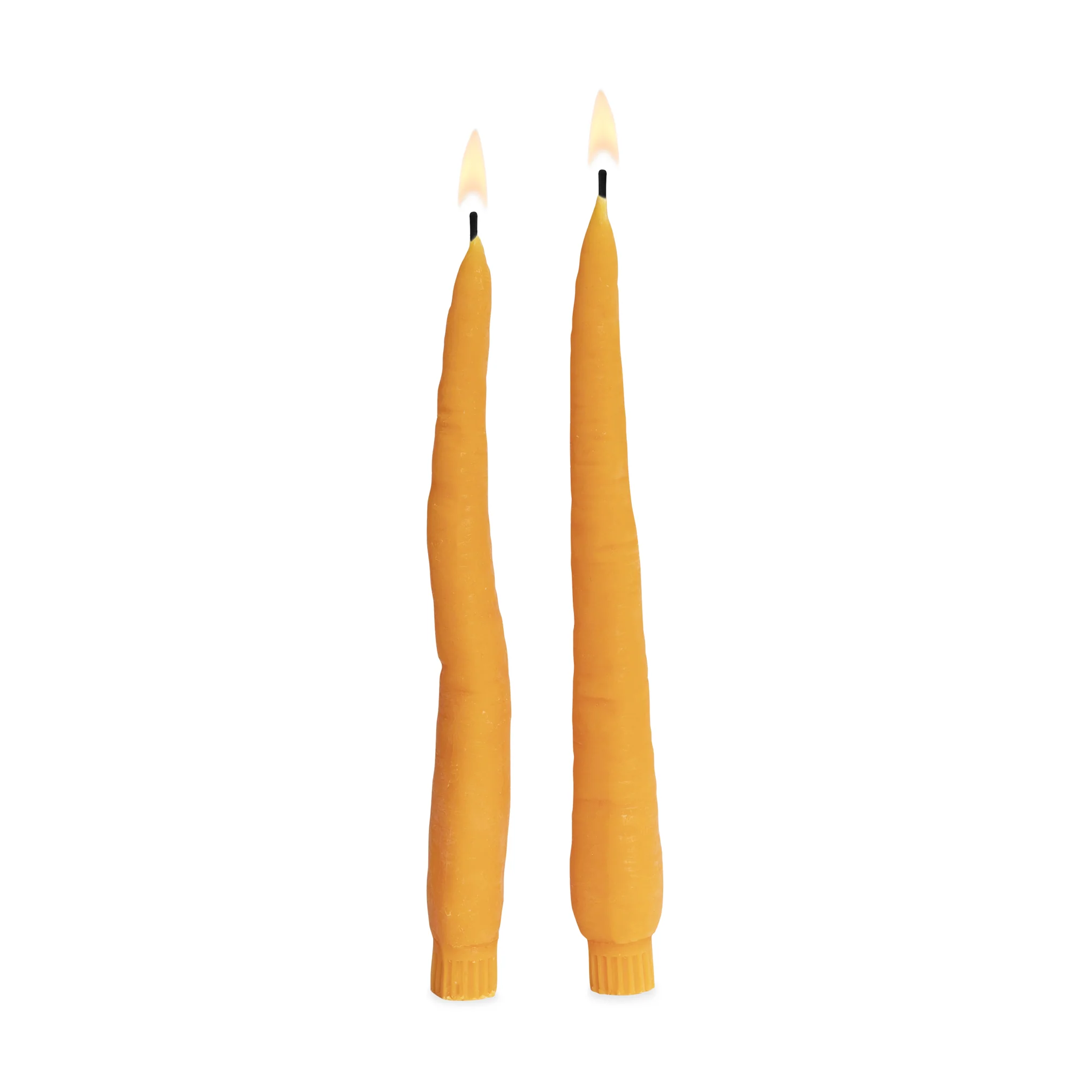 Veggie Taper Beeswax Candles - Set of 2 - Carrot