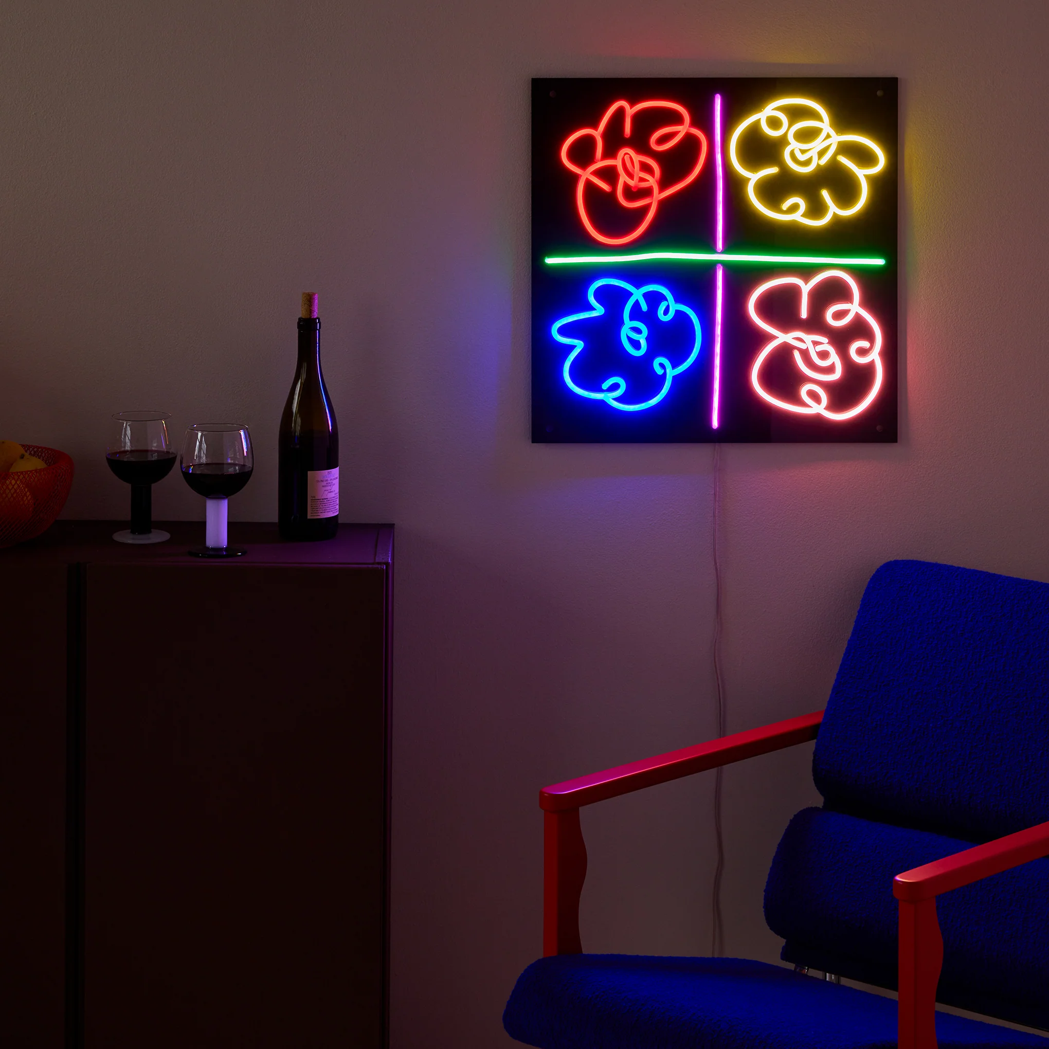 Yellowpop Mickalene Thomas Flowers Neon Sign - Image 6