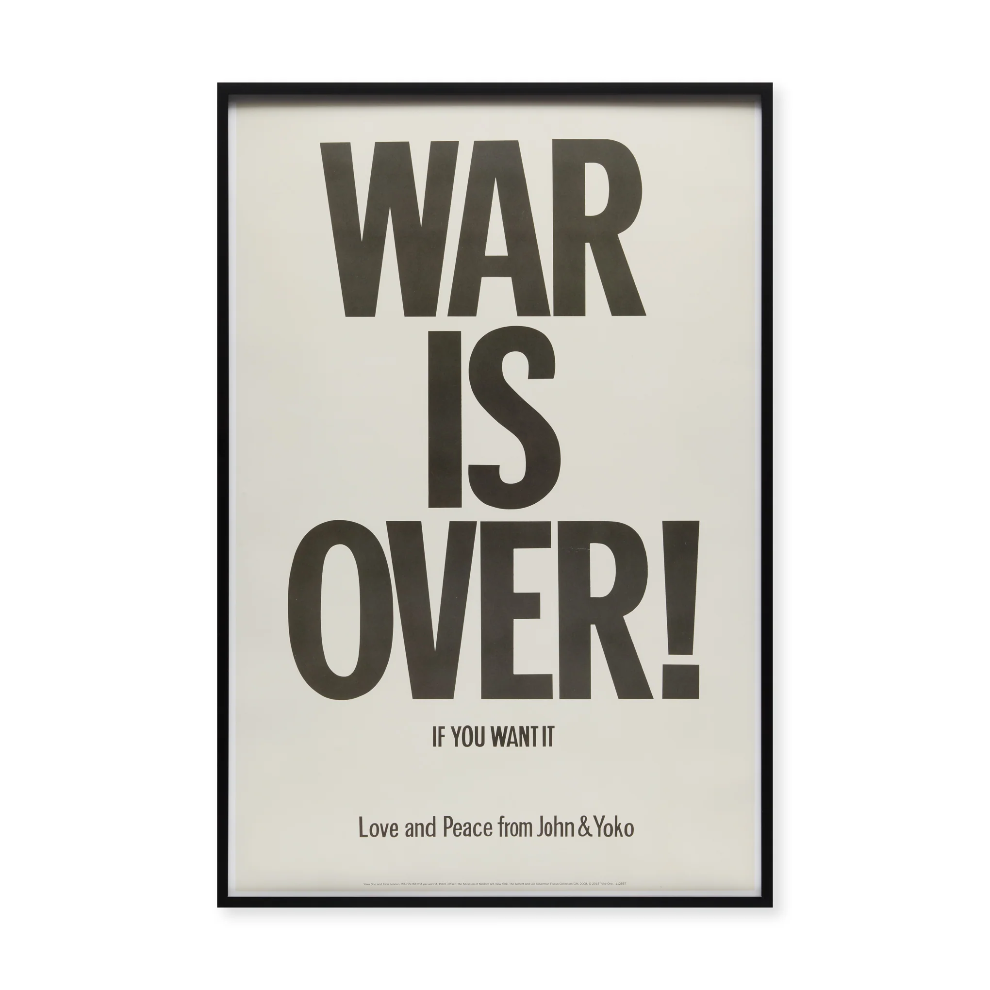 Yoko Ono and John Lennon WAR IS OVER! Framed Poster