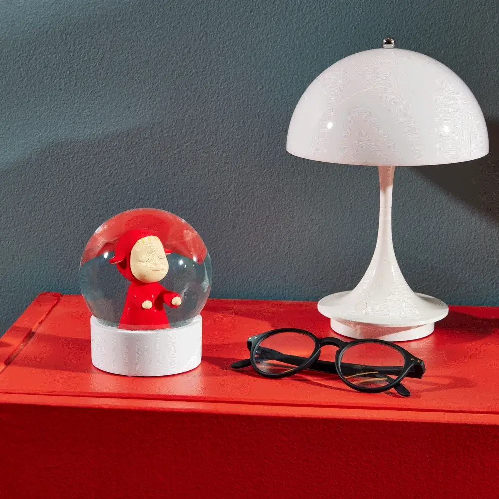 Yoshitomo Nara Little Wanderer Snow Globe - Red - Image 8